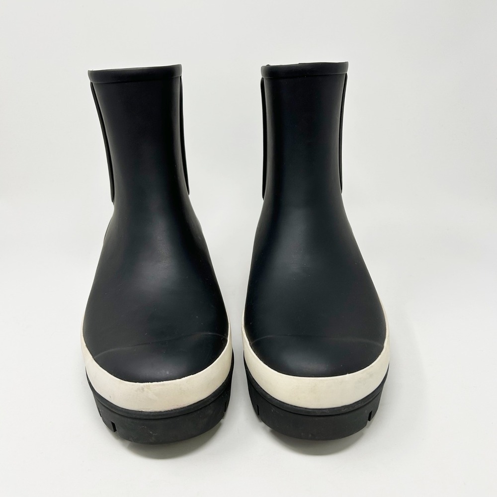 Tory Burch Foul Weather Hurricane Rain Boots Women's Size 10 Black - Picture 2 of 9